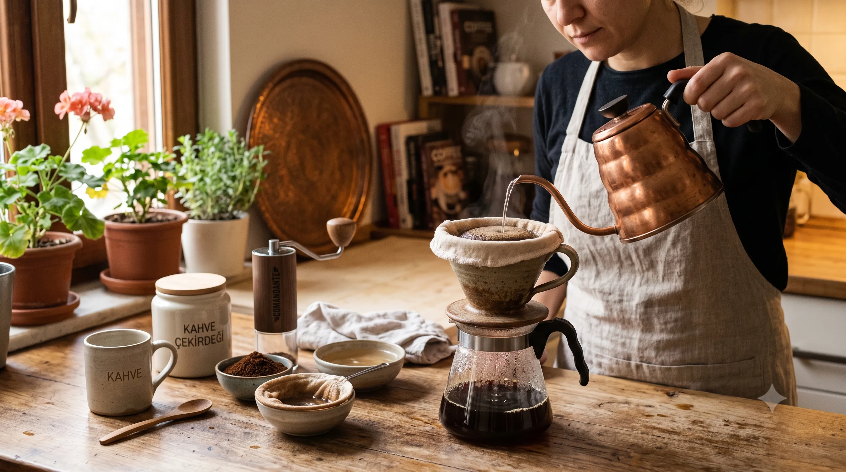 Geleneksel Bez Filtre ile Pour Over Kahve Demleme Rehberi